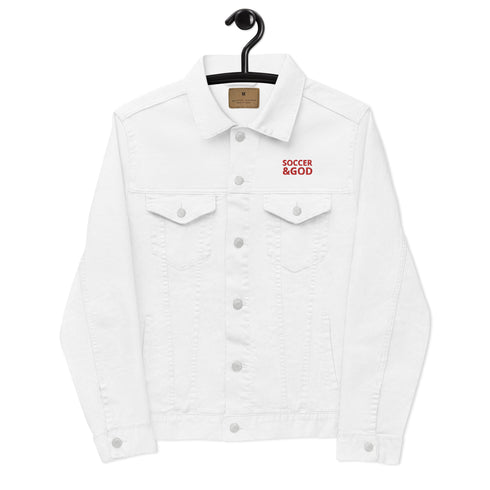 Soccer &God Crimson Denim Jacket